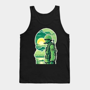 Soldiers Facing the Setting Sun Tank Top